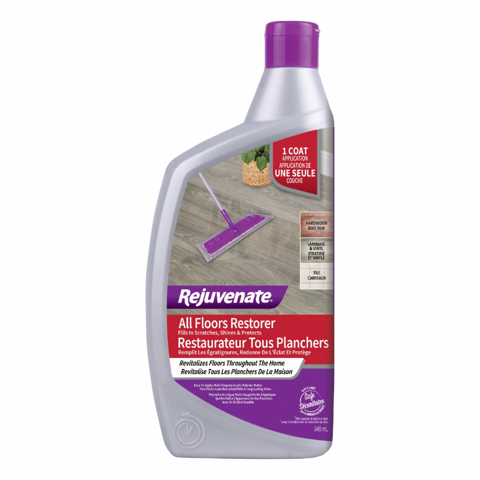 Floor Restorer: Bottle, 32 oz Container Size, Ready to Use, Liquid