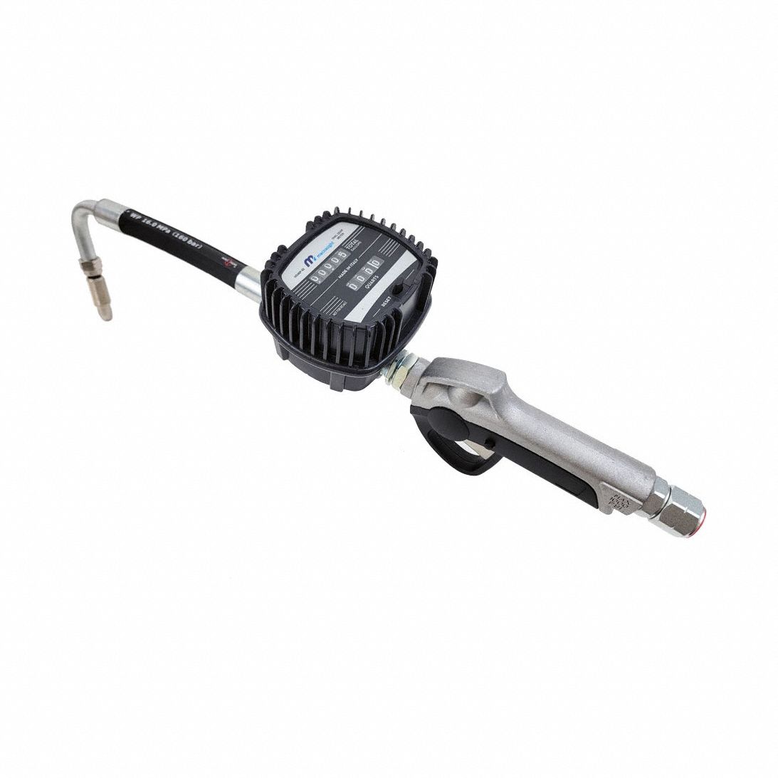 Drum Pump Nozzle: Manual, Mechanical, 7.9 gpm Max. Flow Rate, Pressure Activated, Aluminum