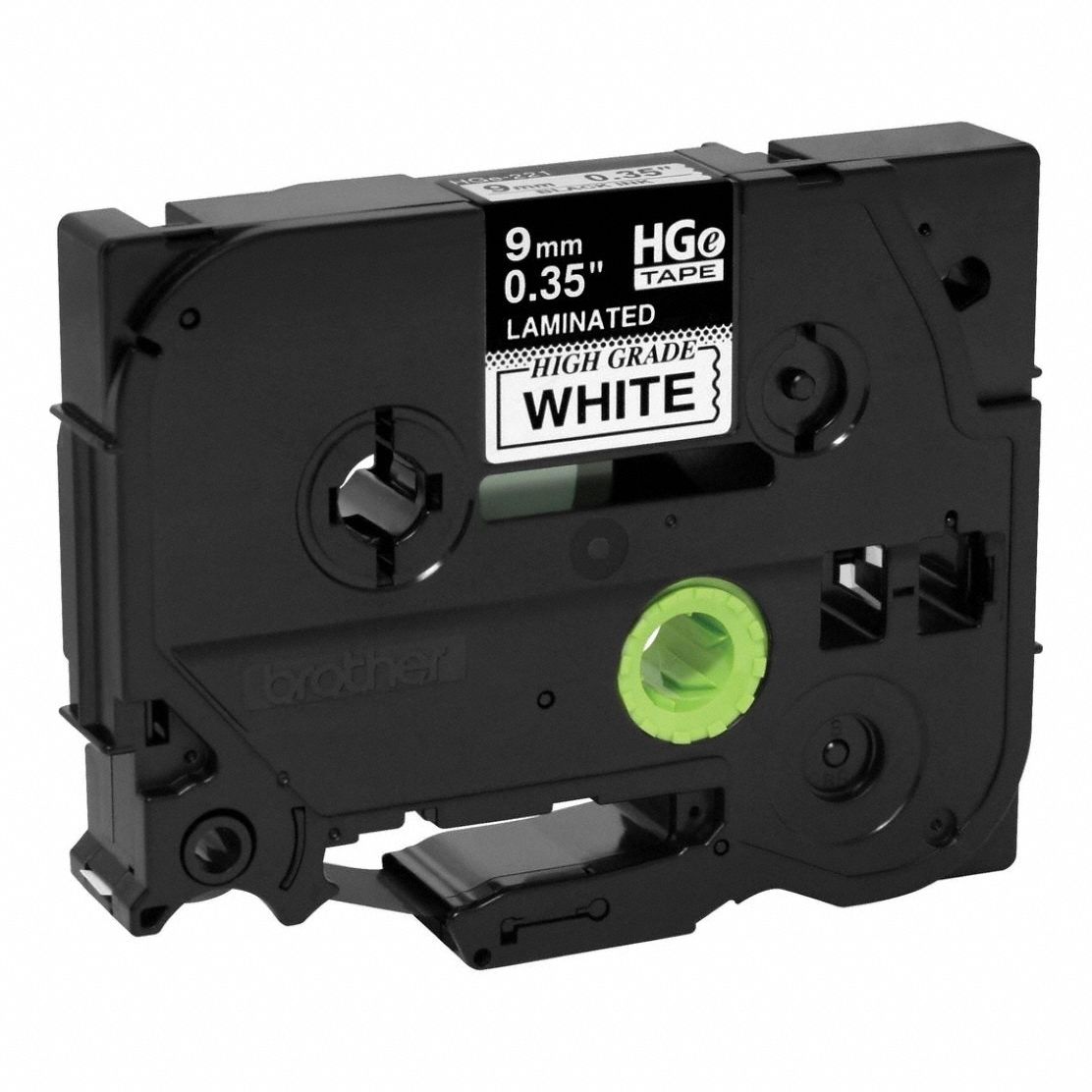 Combined Label and Ribbon Cartridge: 11/32 in x 26 1/4 ft, Polyester, White (Gloss), Indoor/Outdoor