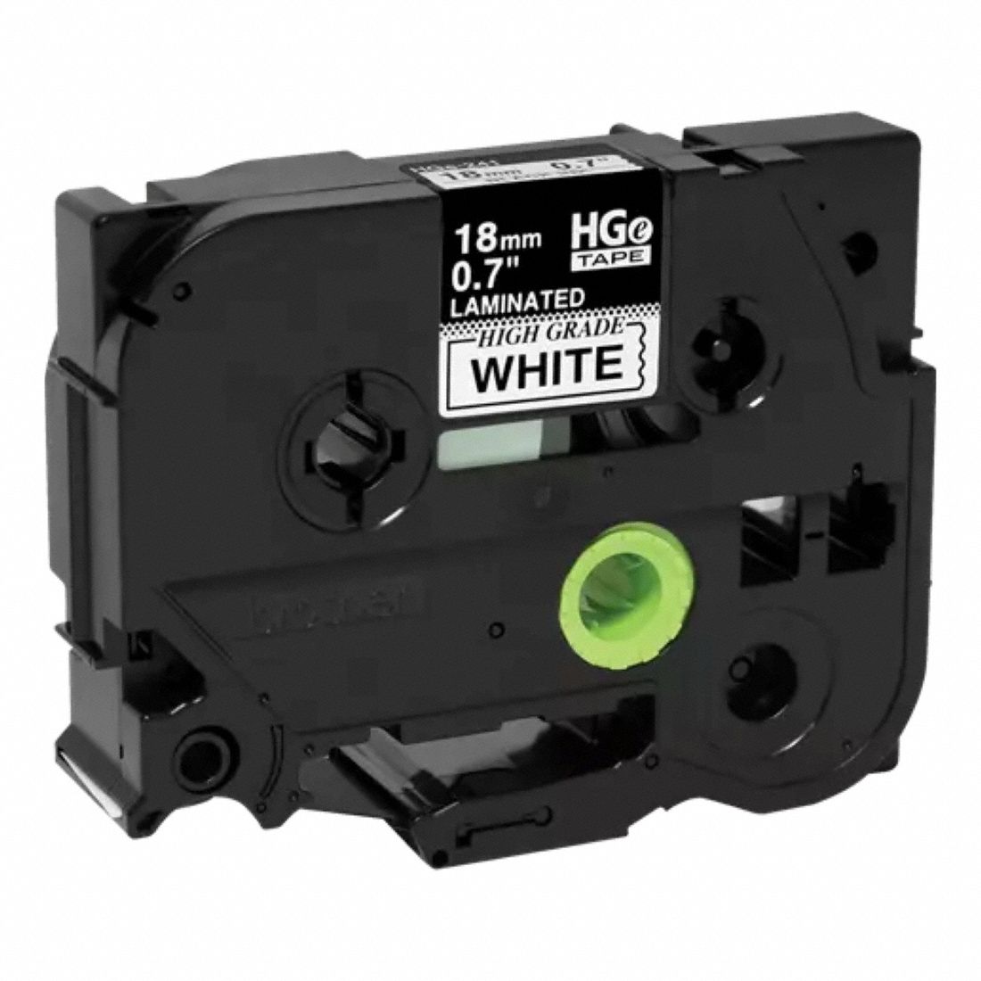 Combined Label and Ribbon Cartridge: 45/64 in x 26 1/4 ft, Polyester, White (Gloss), Indoor/Outdoor