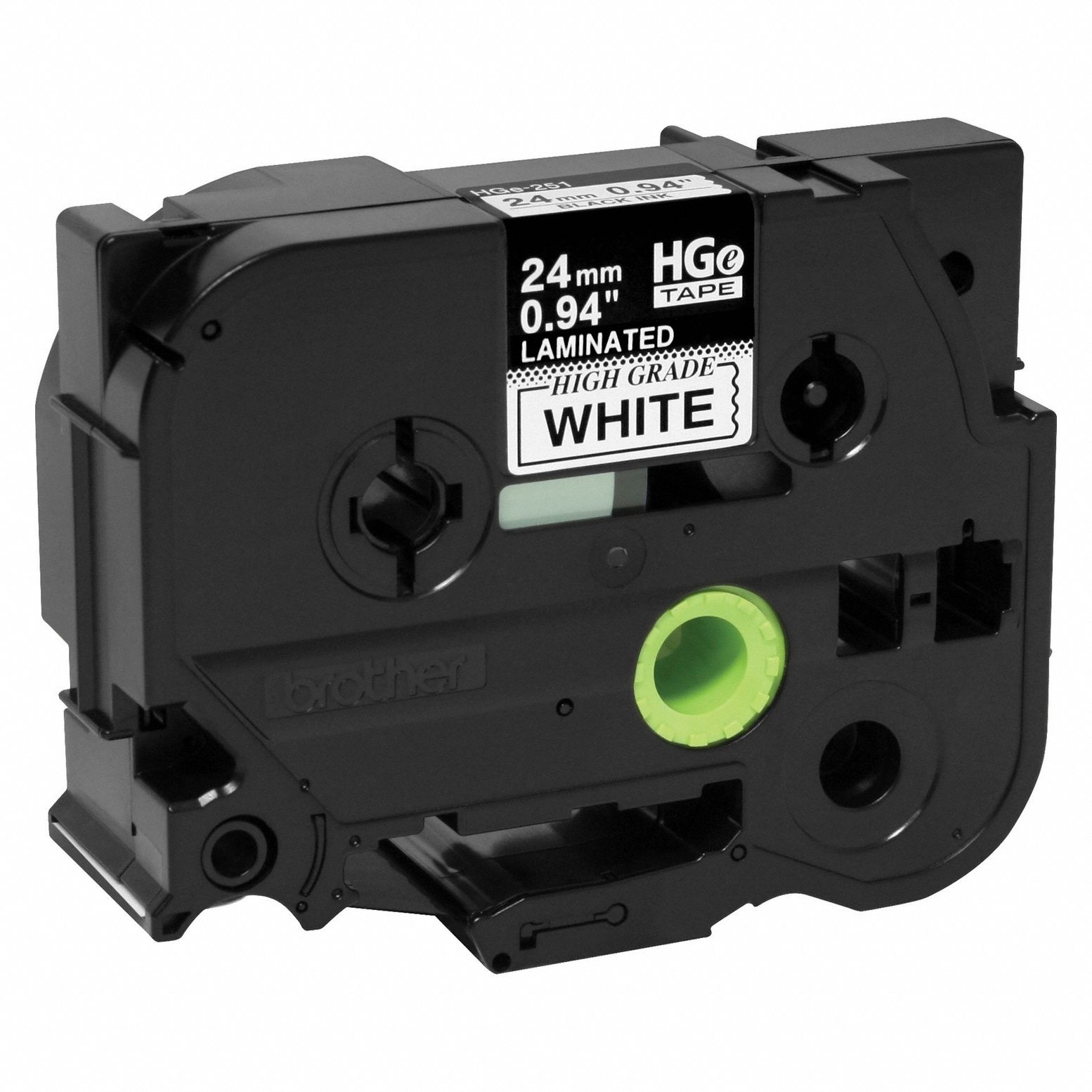 Combined Label and Ribbon Cartridge: 45/64 in x 26 1/4 ft, Polyester, White (Gloss), Indoor/Outdoor