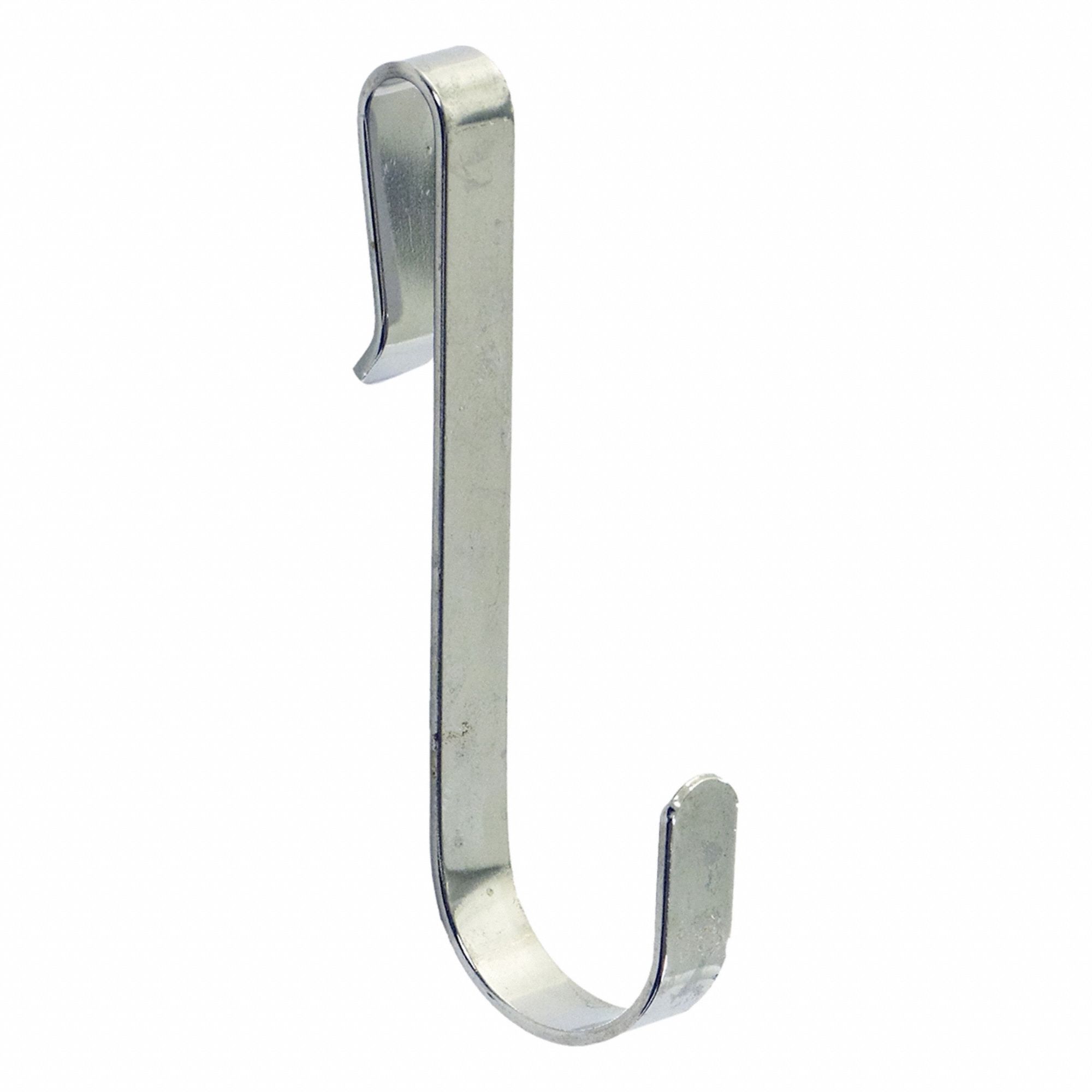 Hook: 7/16 in W x 3 7/16 in H, Steel, Chrome, Silver, Super Erecta Shelving, HK23C