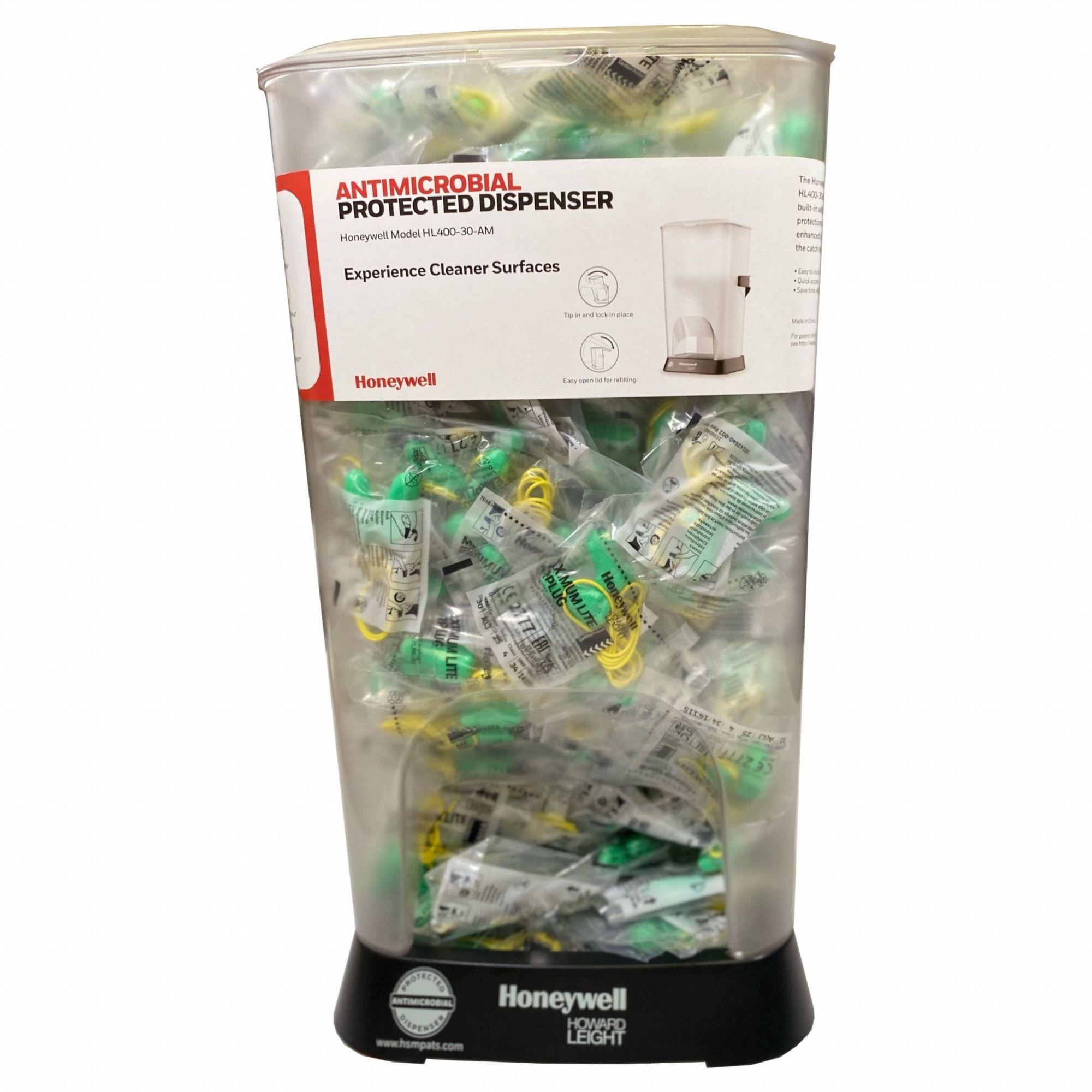 HONEYWELL HOWARD LEIGHT HL400-LPF-30-AM Earplug Dispenser Antimicrobial, PK 400