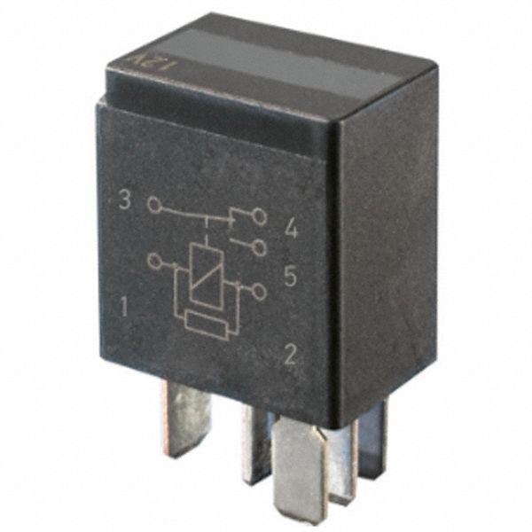 MINI ISO RELAY, SINGLE POLE, DOUBLE THROW, 12 V, 20/10 A