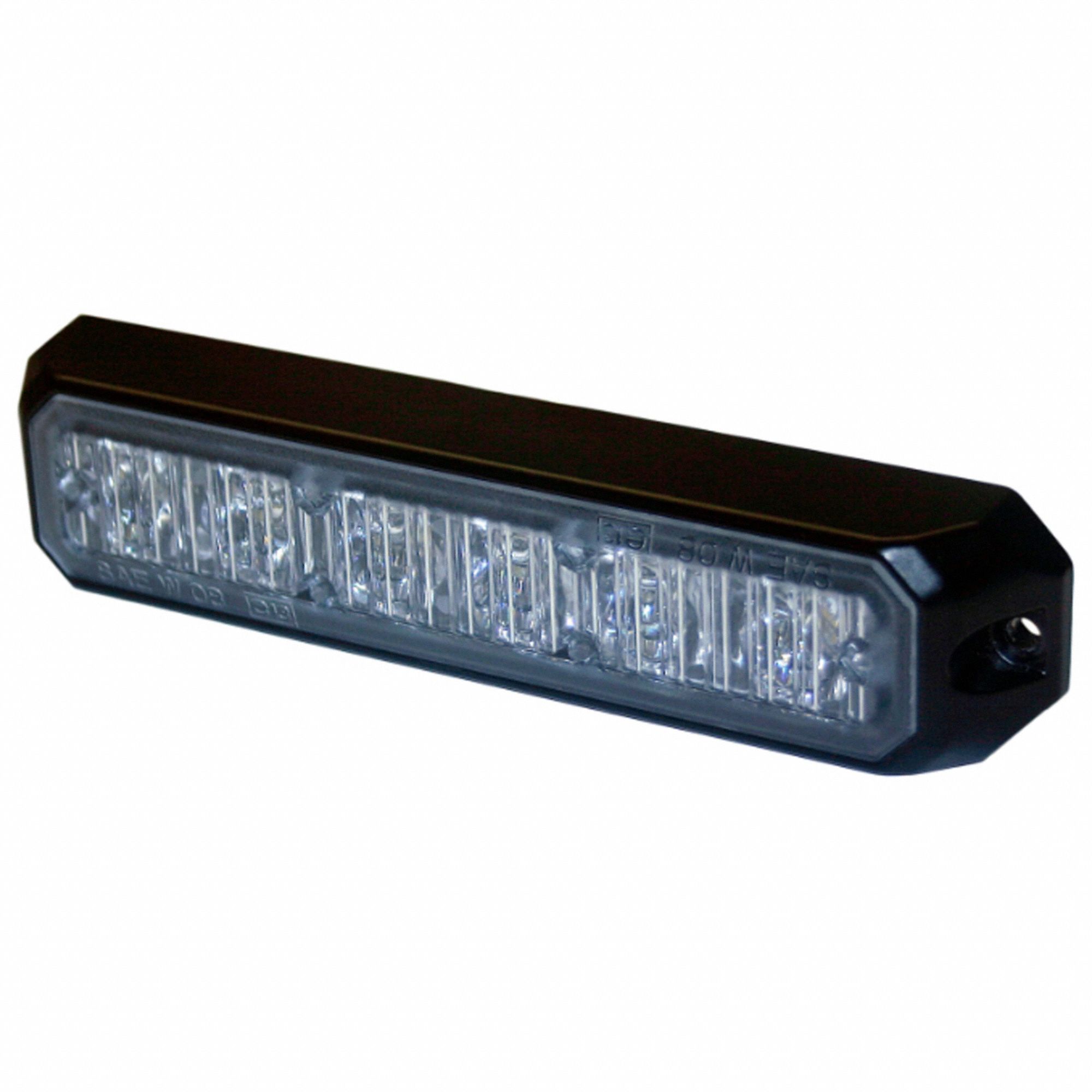 MS6 MINI LED LIGHT HEADS, 12-24 VDC, 19 FLASH PATTERNS, 6 LED WITH BASE, RED, 5.0 X 0.68 X 1.0 IN