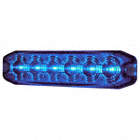 PERIMETER LIGHT, LED, 21 PATTERNS, 10-14 VDC, BLUE, 1-7/64 X 5-7/64 X 19/64 IN, PLASTIC