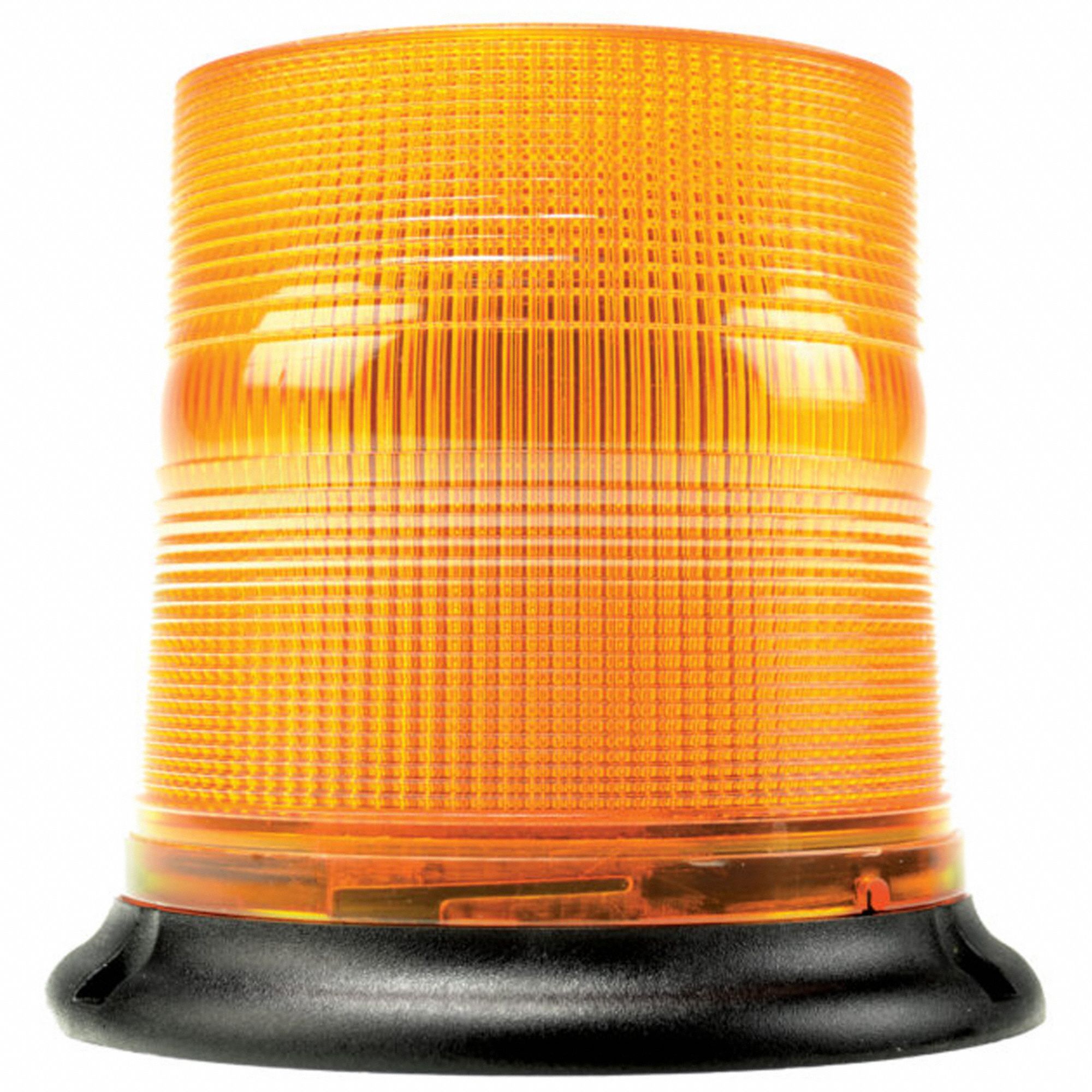 BEACON LIGHT, 3 LEDS, SCREW MOUNT, ROUND, 3 W, 12 TO 24 VDC, AMBER, 6.3 IN, 6.4 IN, PLASTIC