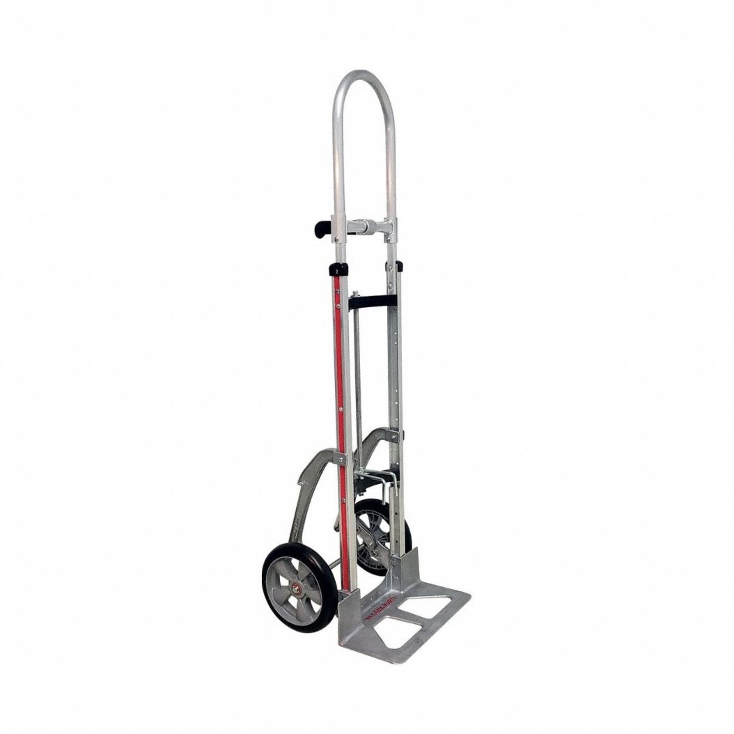 Beverage Delivery Hand Truck: 500 lb, Single-Pin Handle, Aluminum, Microcellular Foam