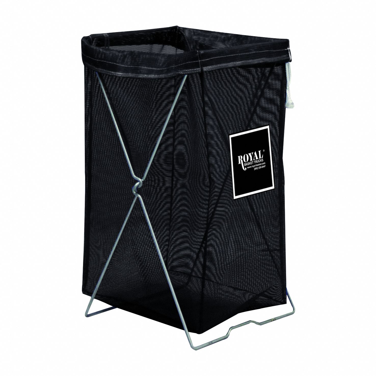 Hamper: Mesh Liner, Black, 4.2 cu ft Total Volume, 100 lb Wt Capacity