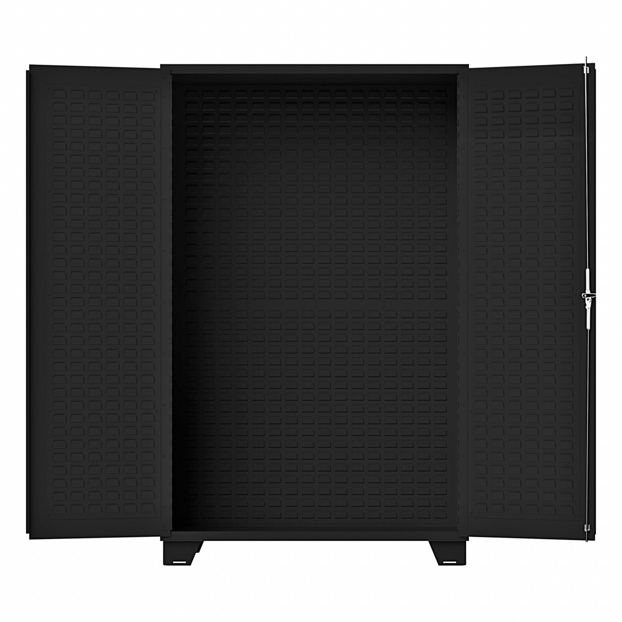 Bin Cabinet: 48 in x 24 in 78 in, 1 Shelves, 0 Bins, Deep Box, 14 ga Panel, Black, Deep Box