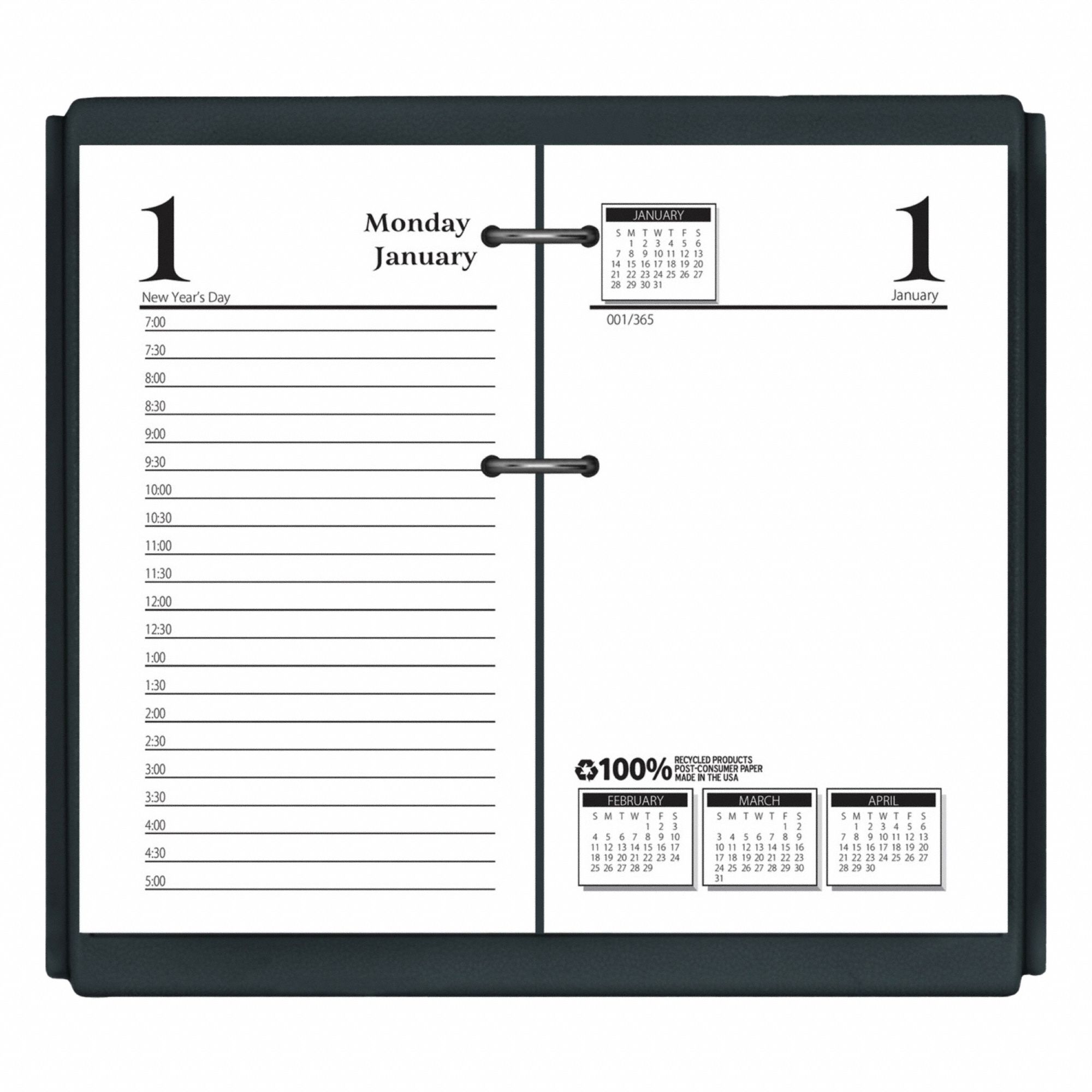 Desktop Calendar Refill: 12-Month (Jan-Dec) Format, 6 in Sheet Ht