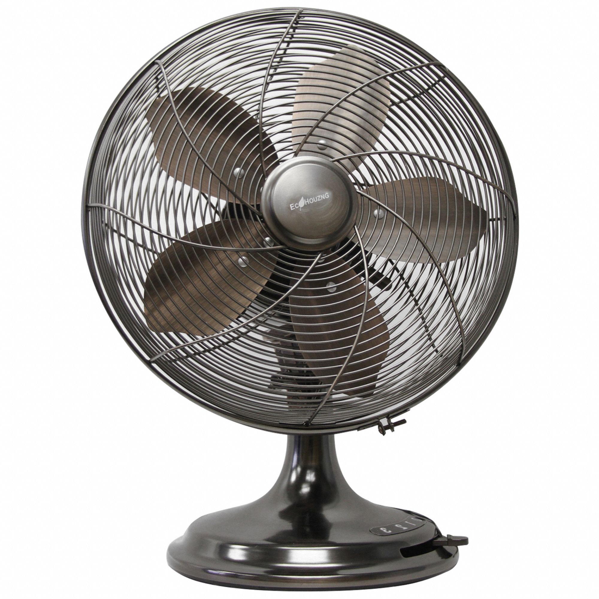 TABLE FAN, 115V AC, 16¾ IN W, 18 IN H, 12 IN D, 60 HZ, STEEL, 3 SPEEDS, 6 FOOT CORD, BRONZE