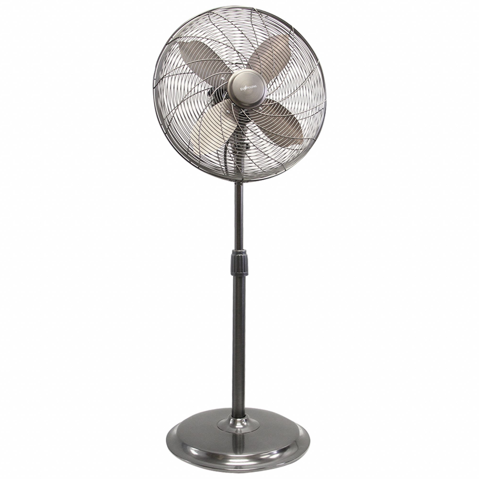 PEDESTAL FAN, 115V AC, 17 IN W, 52 IN H, 16 IN D, 60 HZ, STEEL, 3 SPEEDS, 6 FOOT CORD, BROWN