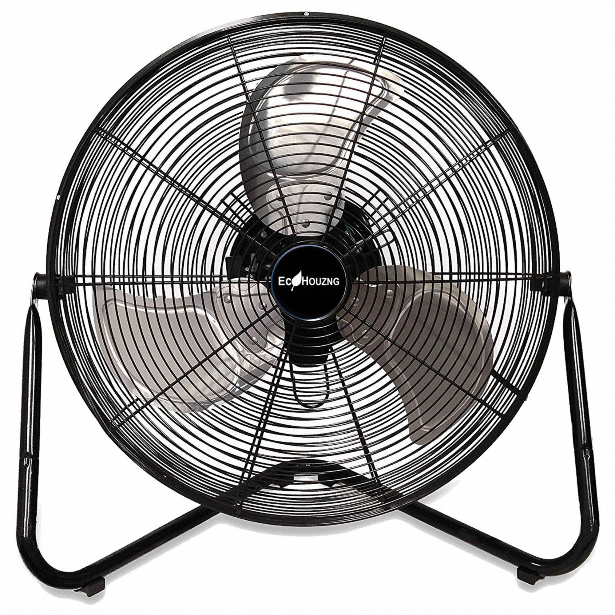 AIR CIRCULATING FAN, 115V AC, 23 3/5X22 4/5 IN H, 5½ IN, 20 IN L, 60 HZ, METAL, 3 SPEEDS, BLACK