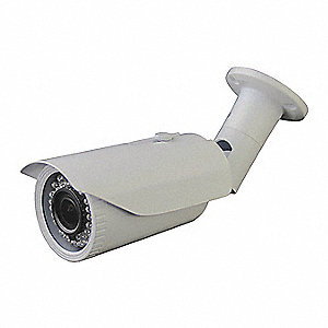 SECURITY CAMERA,WHITE,BULLET,12IN. L