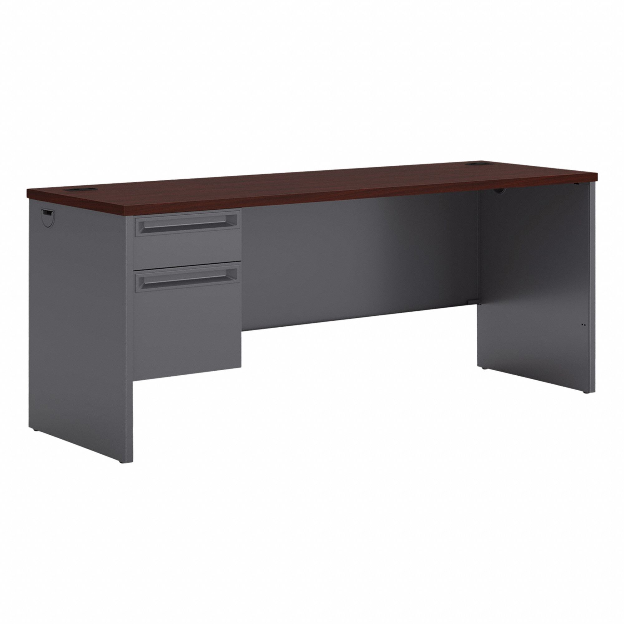 Credenza: Laminate, Charcoal/Mahogany,