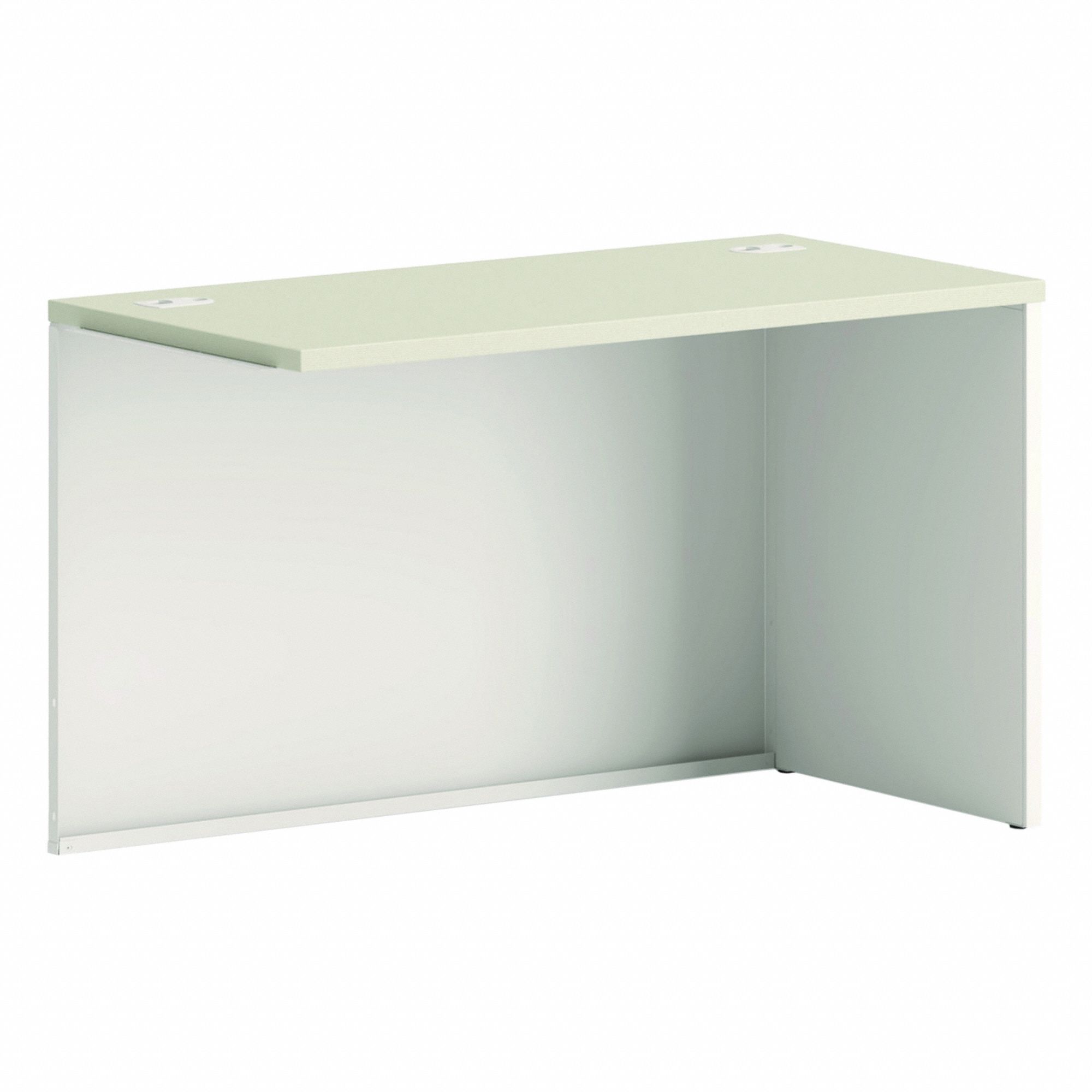 Return Shell: Laminate, Silver, 48 in Overall Wd, 29 1/2 in Overall Ht, 24 in Overall Dp