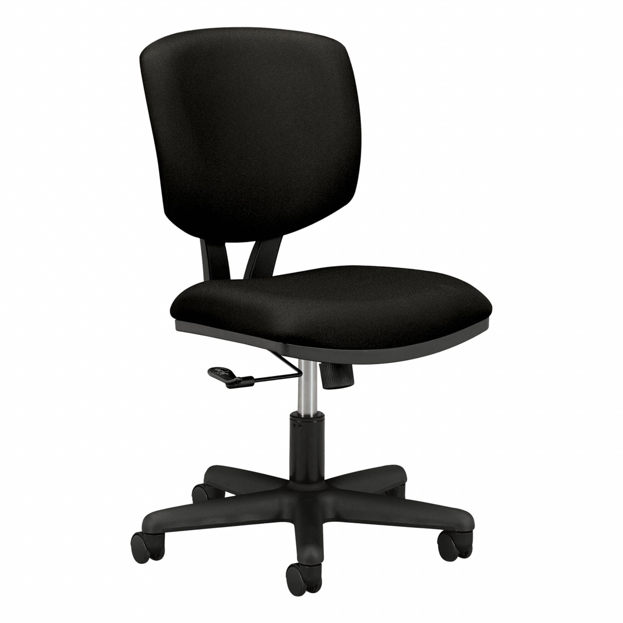 Office Chair: Volt, Black, Fabric Material, 18 3/4 in Back Ht, 18 1/2 in Seat Wd, Black Frame
