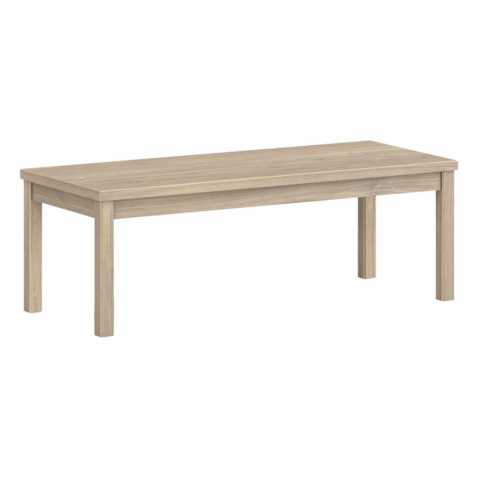 Coffee Table: Laminate, Walnut, 48 in Overall Wd, 16 in Overall Ht, Walnut, Rectangle, Laminate