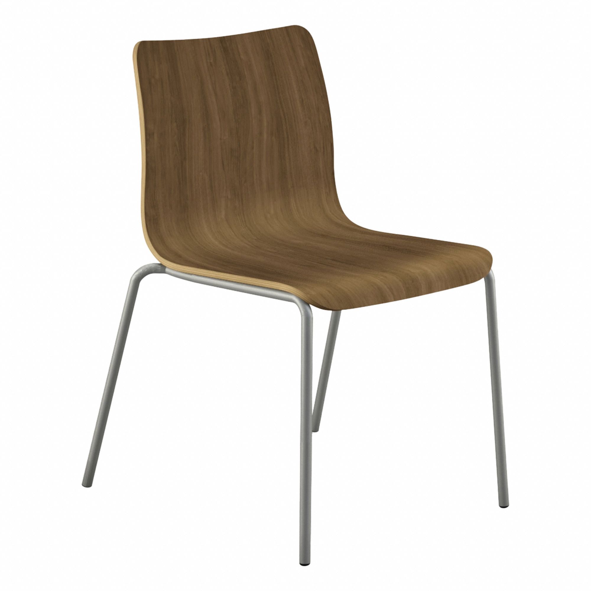 Shell Chair: Laminate, Steel Frame, Seat Color Pinnacle, Frame Color Silver, Armless