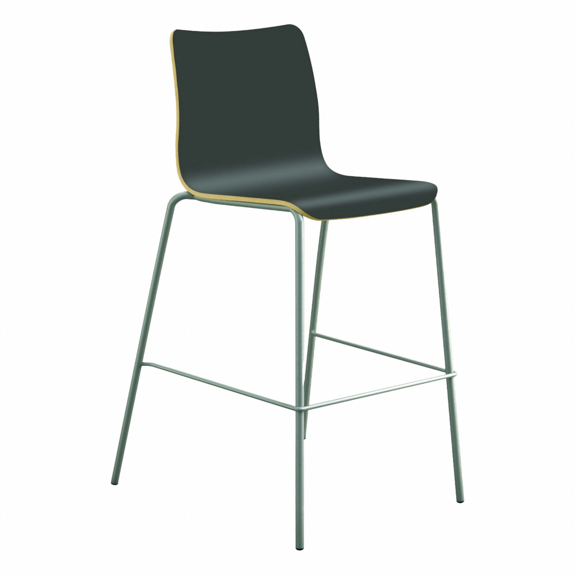 Task Chair: Ruck, Black, Armless Arm, 17 in Seat Wd, 17 1/4 in Seat Dp, 30 in to 30 in