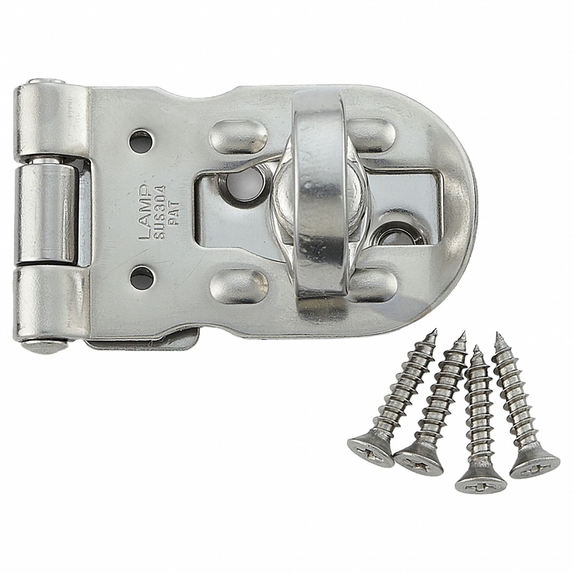 Hasp: Stainless Steel, 7/8 in Ht, 7/8 in Lg, 1 9/16 in Wd