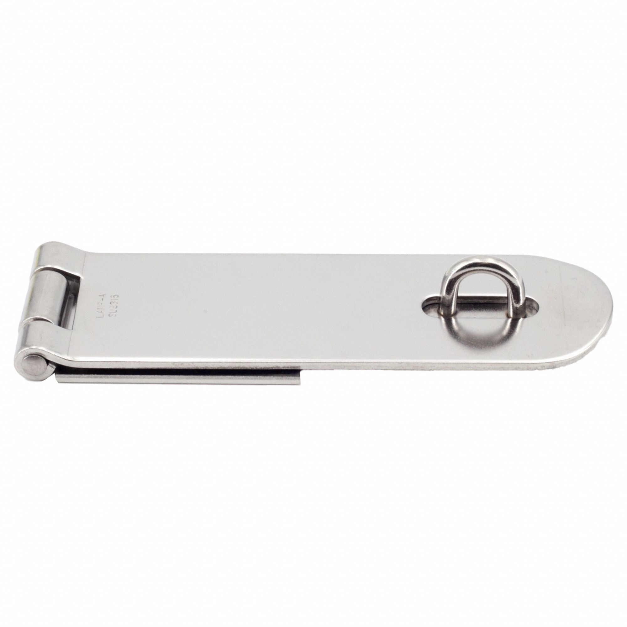 Hasp: Stainless Steel, 2 in Ht, 13/16 in Lg, 6 in Wd