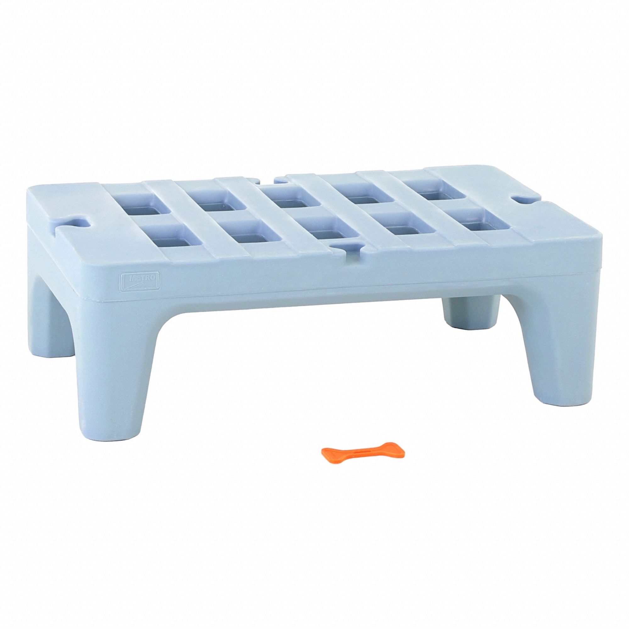 Dunnage Rack: Assembled, 12 in x 22 in x 36 in, Polymer, 1, 500 lb Load Capacity, Blue