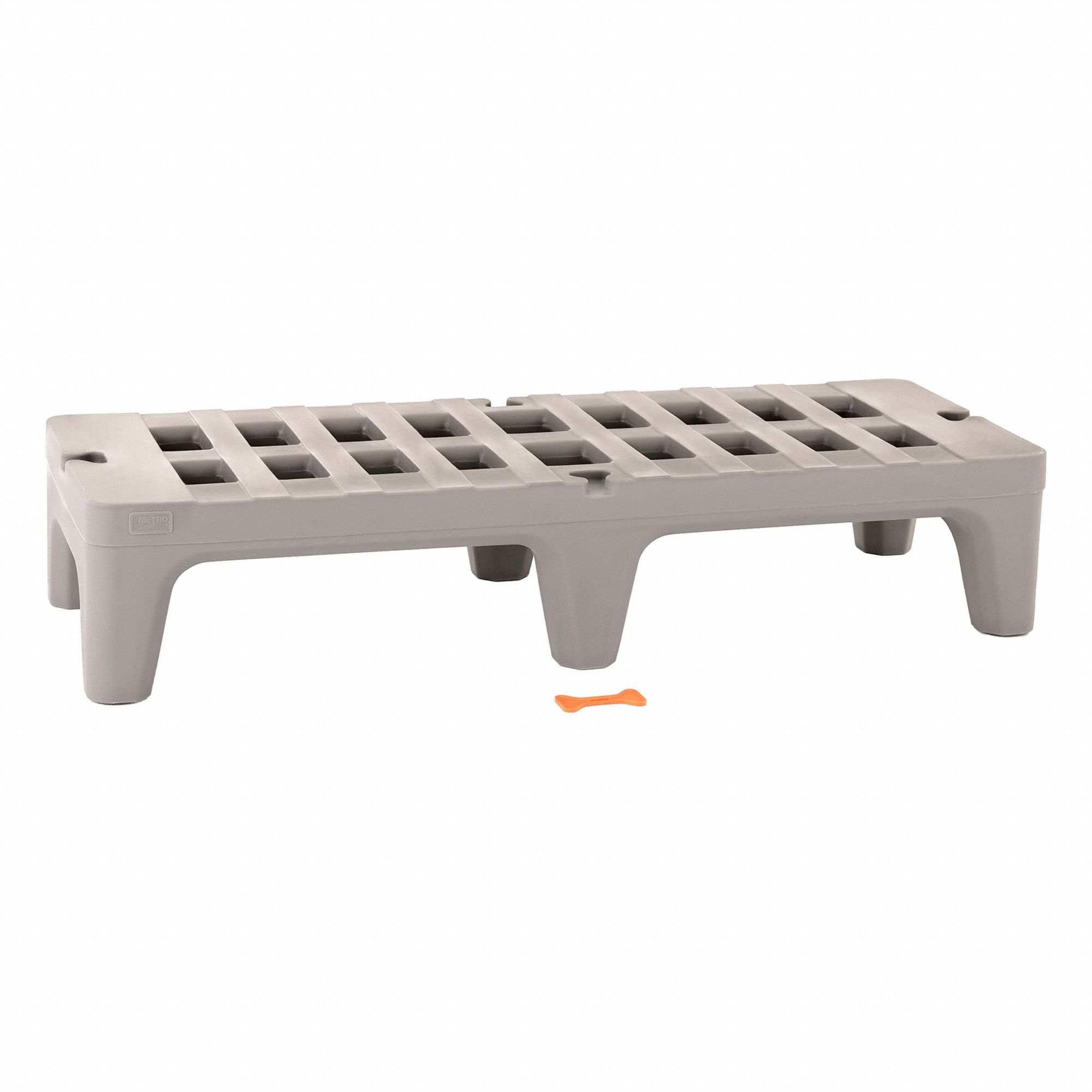 Dunnage Rack: Assembled, 12 in x 22 in x 60 in, Polymer, 1, 500 lb Load Capacity, Gray
