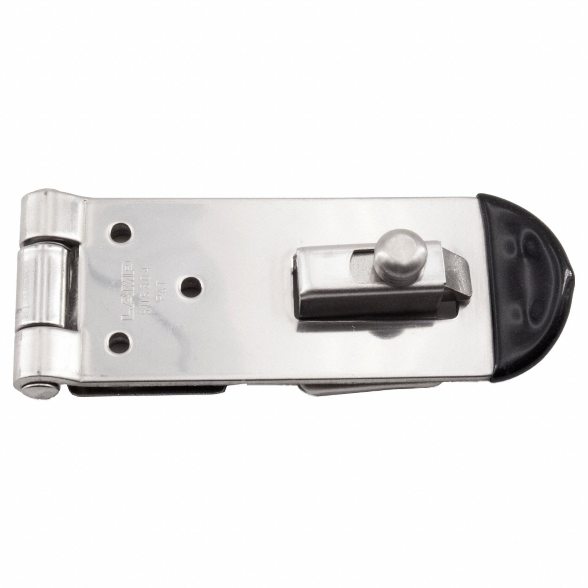 Hasp: Stainless Steel, 7/8 in Ht, 11/16 in Lg, 3 in Wd