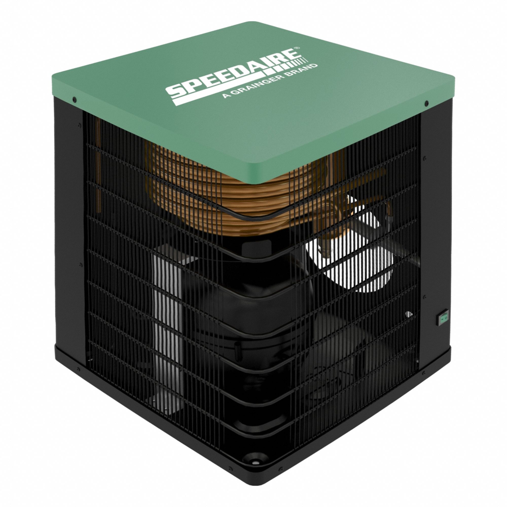 SPEEDAIRE Refrigerated Air Dryer: ISO Class 6, 11 cfm, 115V AC, 3/8 in NPT, 50°F Dew Point, 0.16 kW (MPN 906Y69). Key specifications — attr109787: 115V AC; attr109807: HPRB; attr109762: SPEEDAIRE.