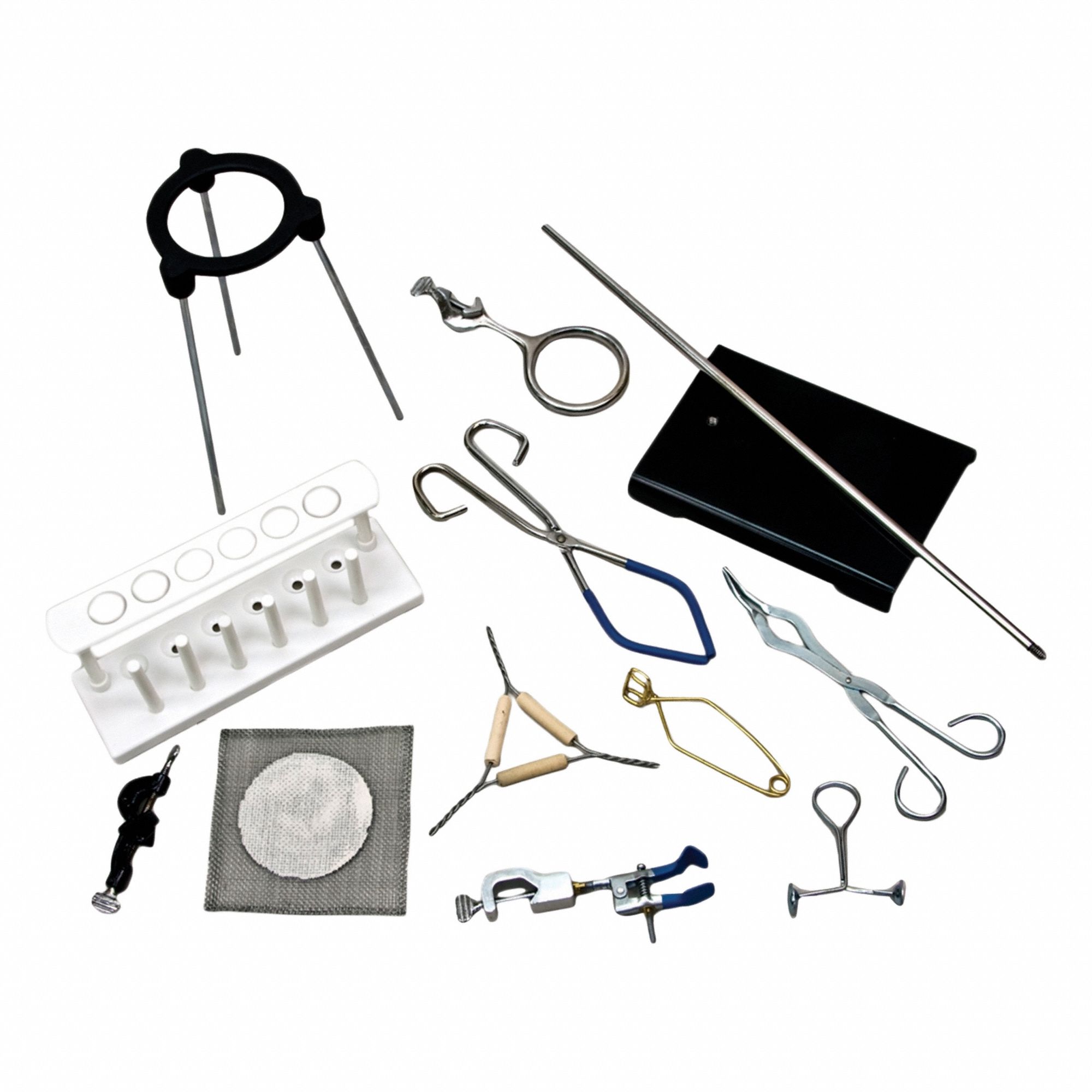 Lab Starter Kit Steel (Crucible Tongs), Plastic (Test Tube Rack)