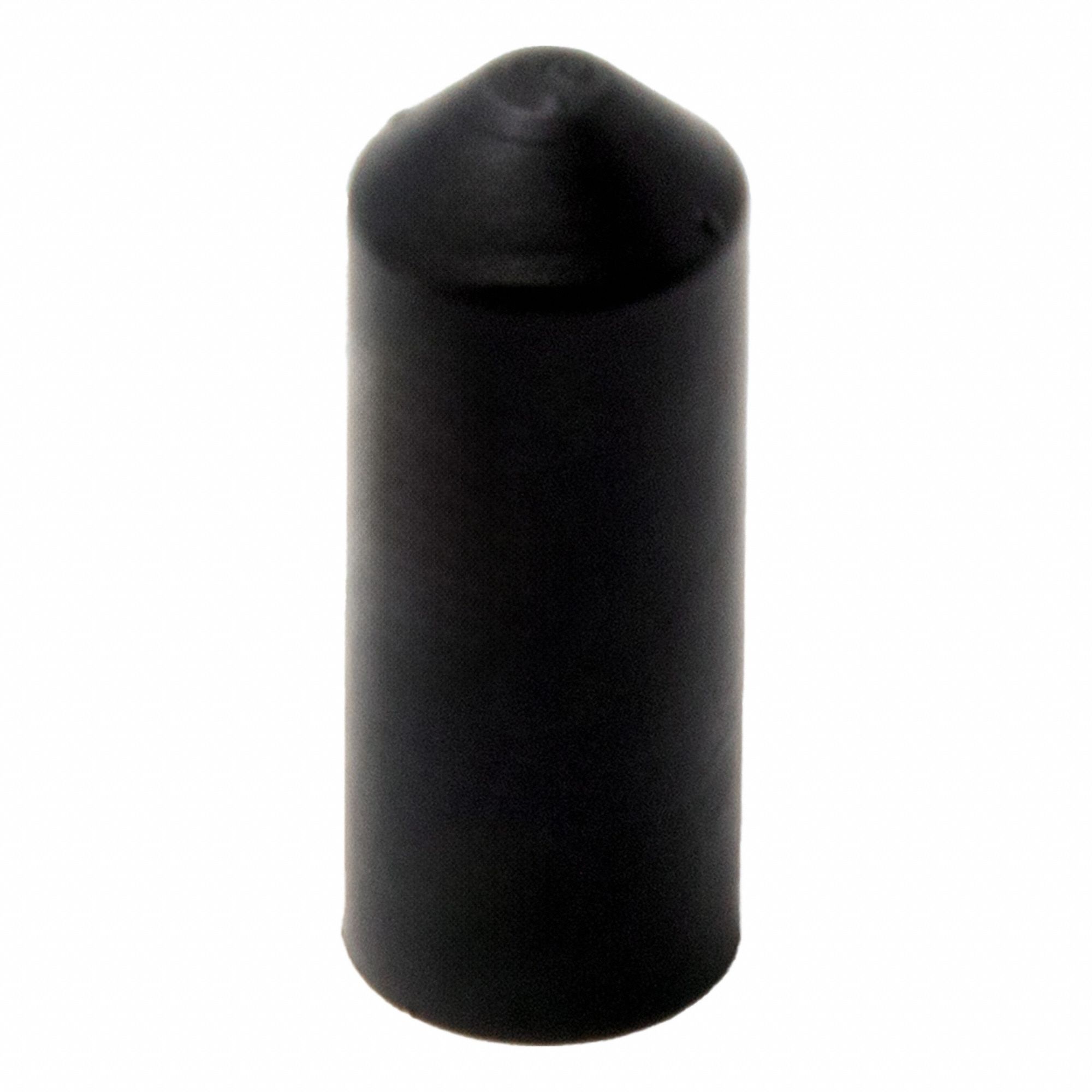 Heat Shrink End Caps: 100 Pk, 0.39 in I.D. Before Shrinking, 3:1, 1.34 in Lg, Black