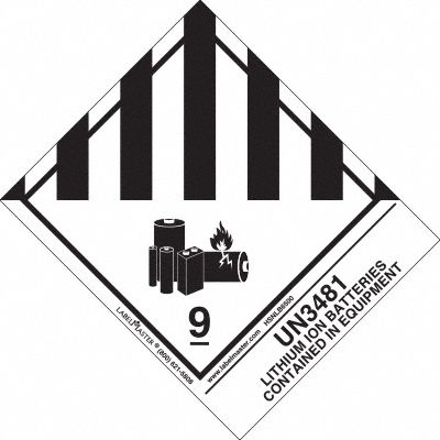 LABELMASTER, Lithium Battery Miscellaneous Dangerous Goods, Paper, DOT ...