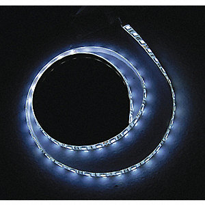 LED LIGHT STRIP, 12 TO 24 V/1 A, 1200 LM, ADHESIVE, 6500K/BLACK, 5 M, DIE-CAST ALUMINUM