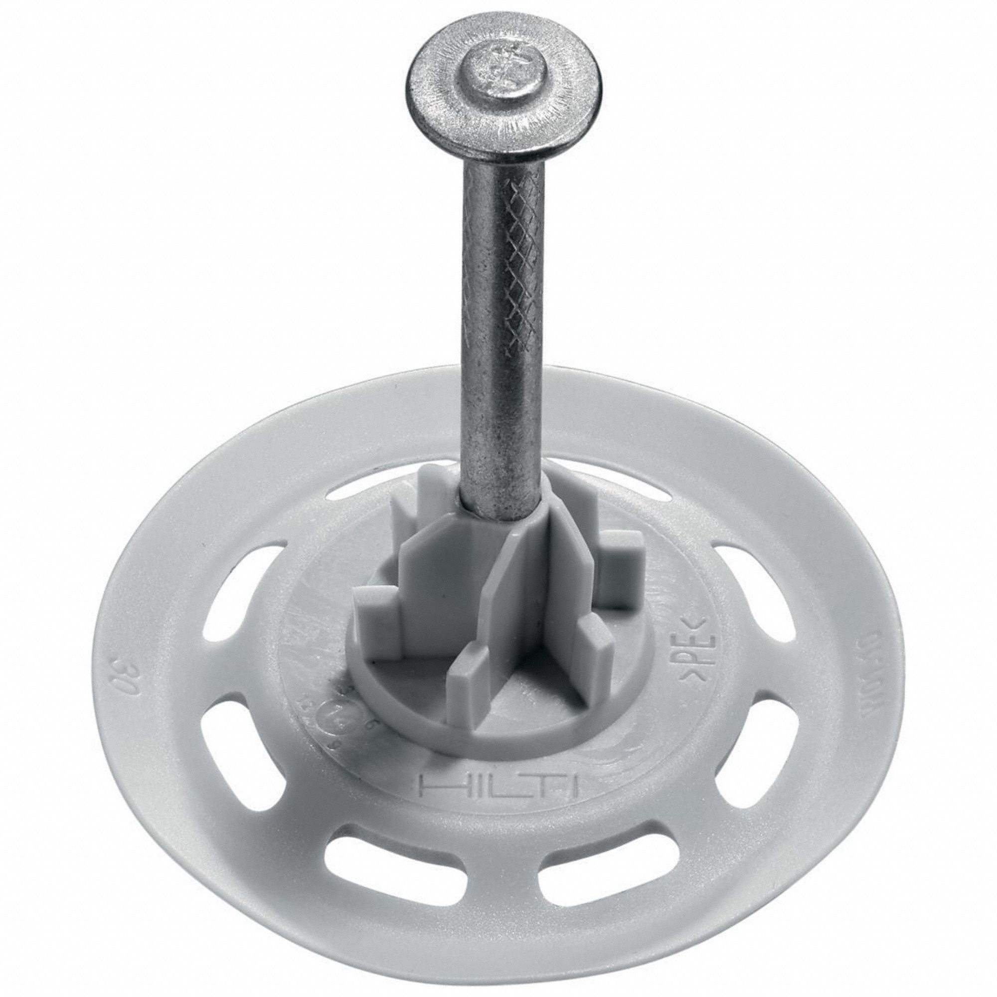 SOFT WASHER W/NAIL, 30 MM DIA, 37 MM SHANK L, FOR WATERPROOFING MEMBRANES/PLASTIC SHEETS