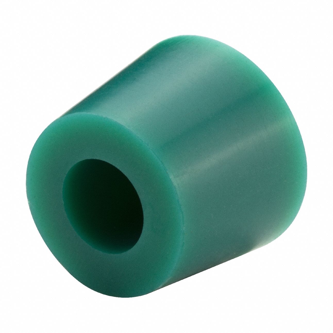 Tapered Plugs: Silicone, For 2 in to 2.469 in Hole, Dark Green, 2.469 in Plug Dia at Top, 10 PK