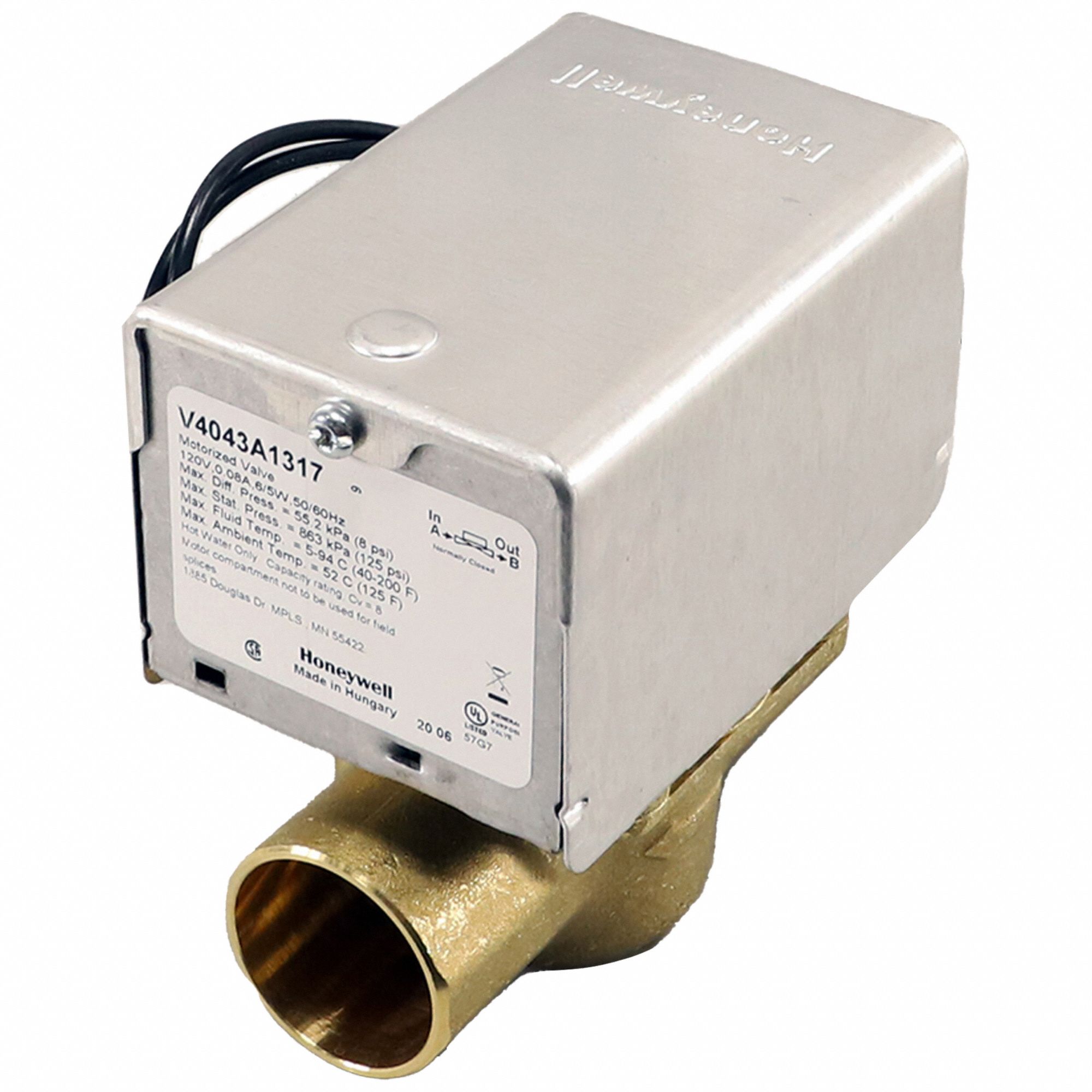 ZONE VALVE 120V/60 HZ 1 SWEAT 8 CV 8 PS