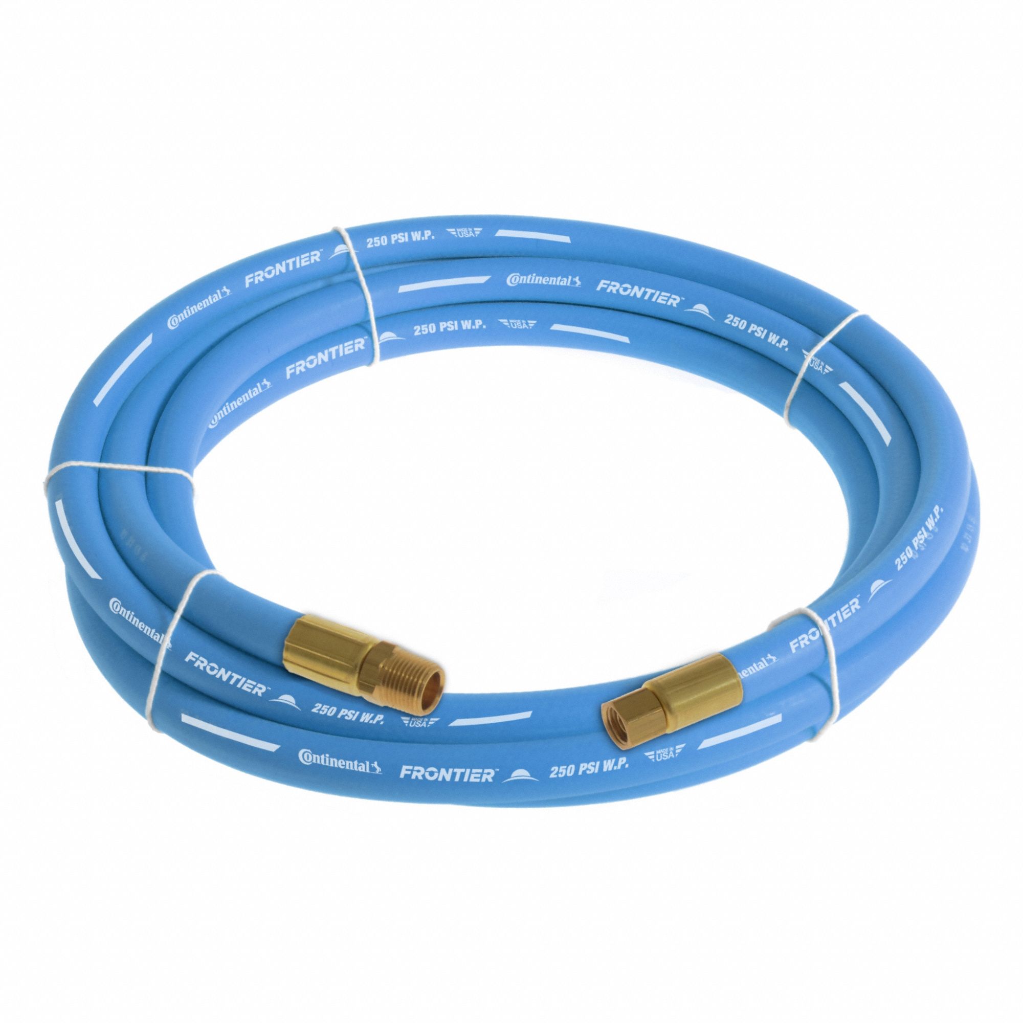 Air Hose Assembly: 1/2 in Hose Inside Dia., Blue, 1/2 in MNPT x 1/2 in FNPSM