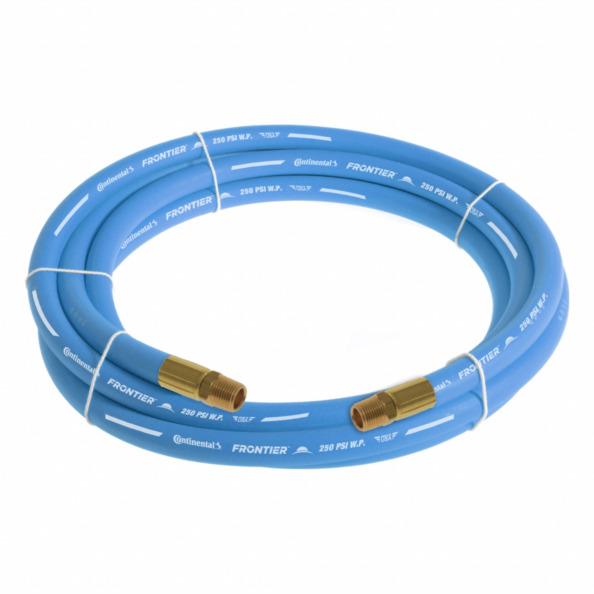 Air Hose Assembly: 1/2 in Hose Inside Dia., Blue, 1/2 in MNPT x 1/2 in MNPT