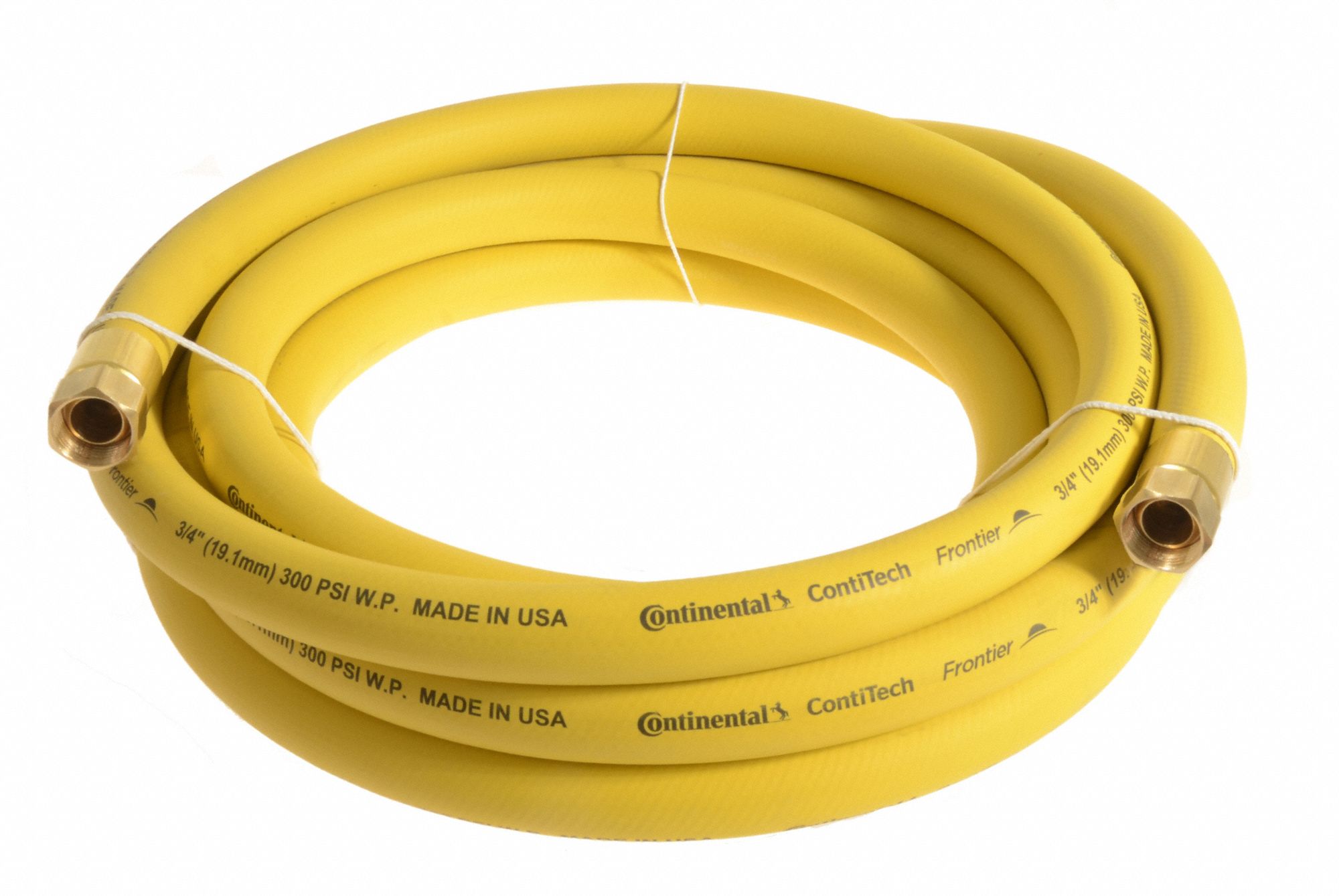 Air Hose Assembly: 1/2 in Hose Inside Dia., Yellow, 1/2 in FNPSM x 1/2 in FNPSM