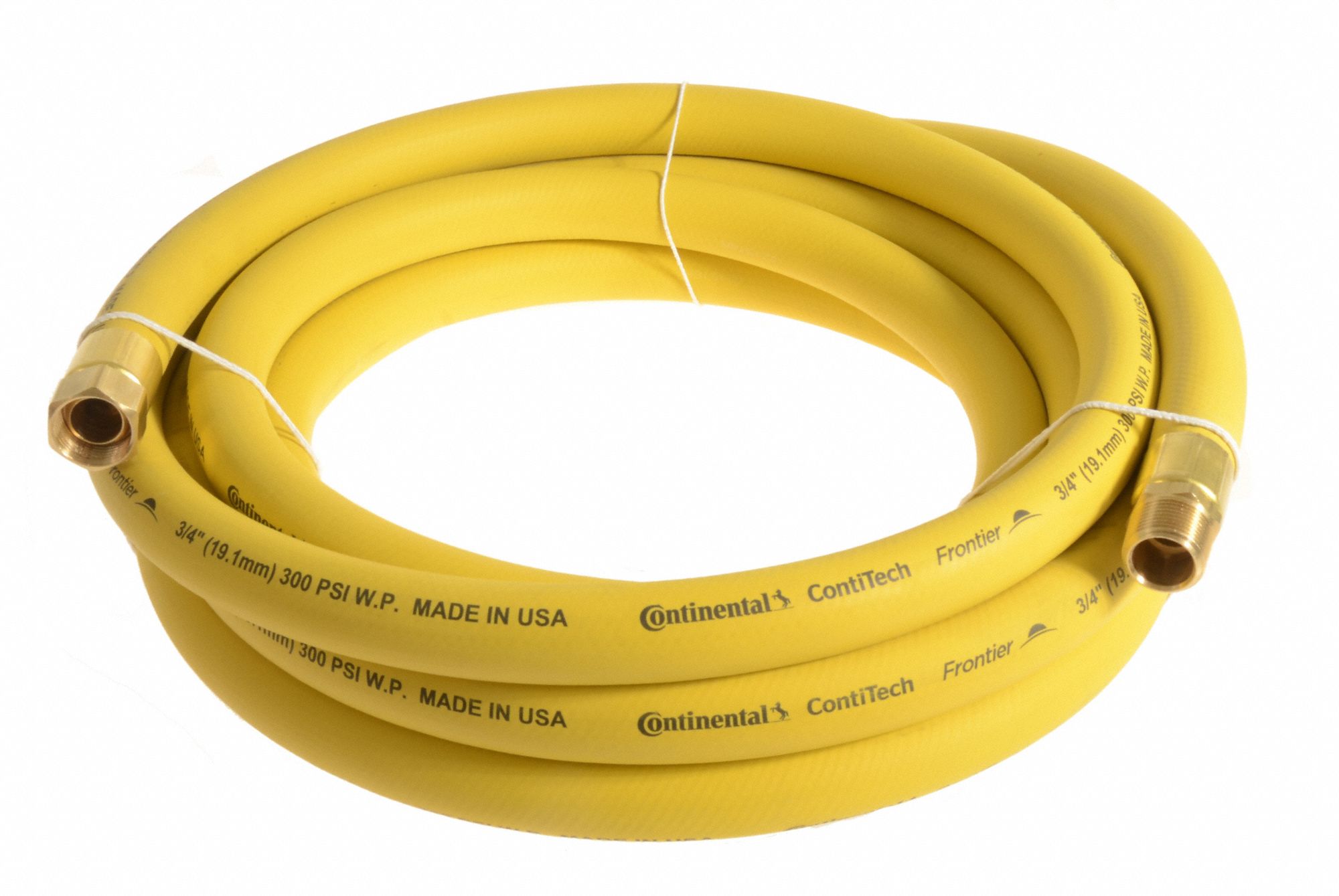 Air Hose Assembly: 1/2 in Hose Inside Dia., Yellow, 1/2 in MNPT x 1/2 in FNPSM