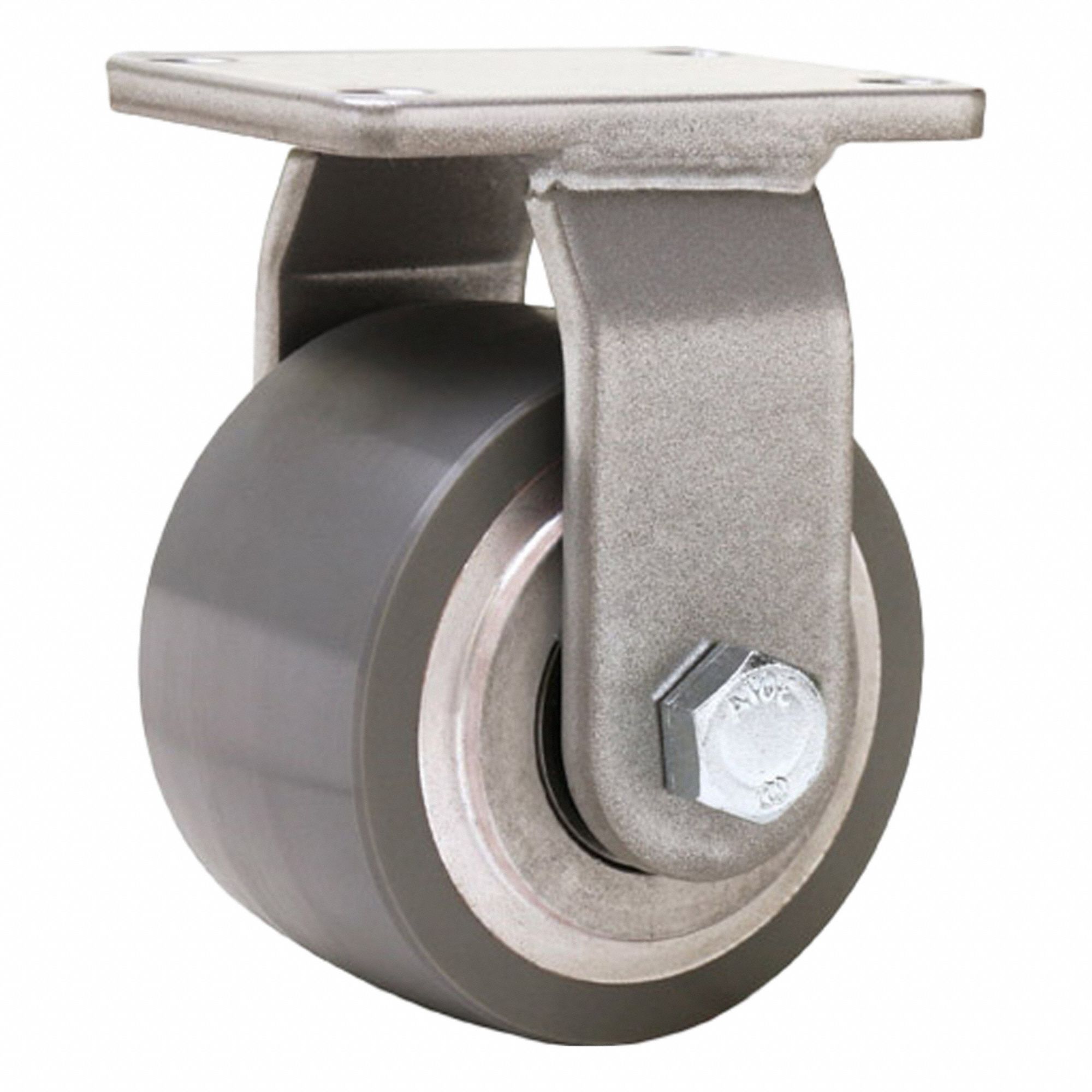 Plate Caster: Rigid, Polyurethane, 3 1/2 in Wheel Dia, 2 in Wheel Wd, 600 lb Load Capacity