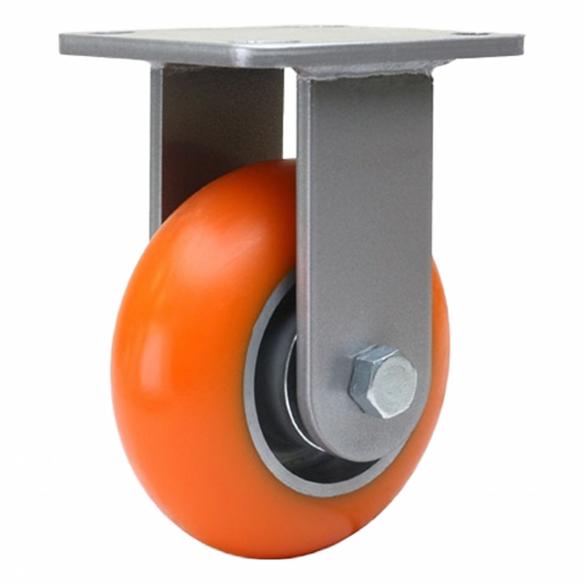 Plate Caster, Steel, Rigid