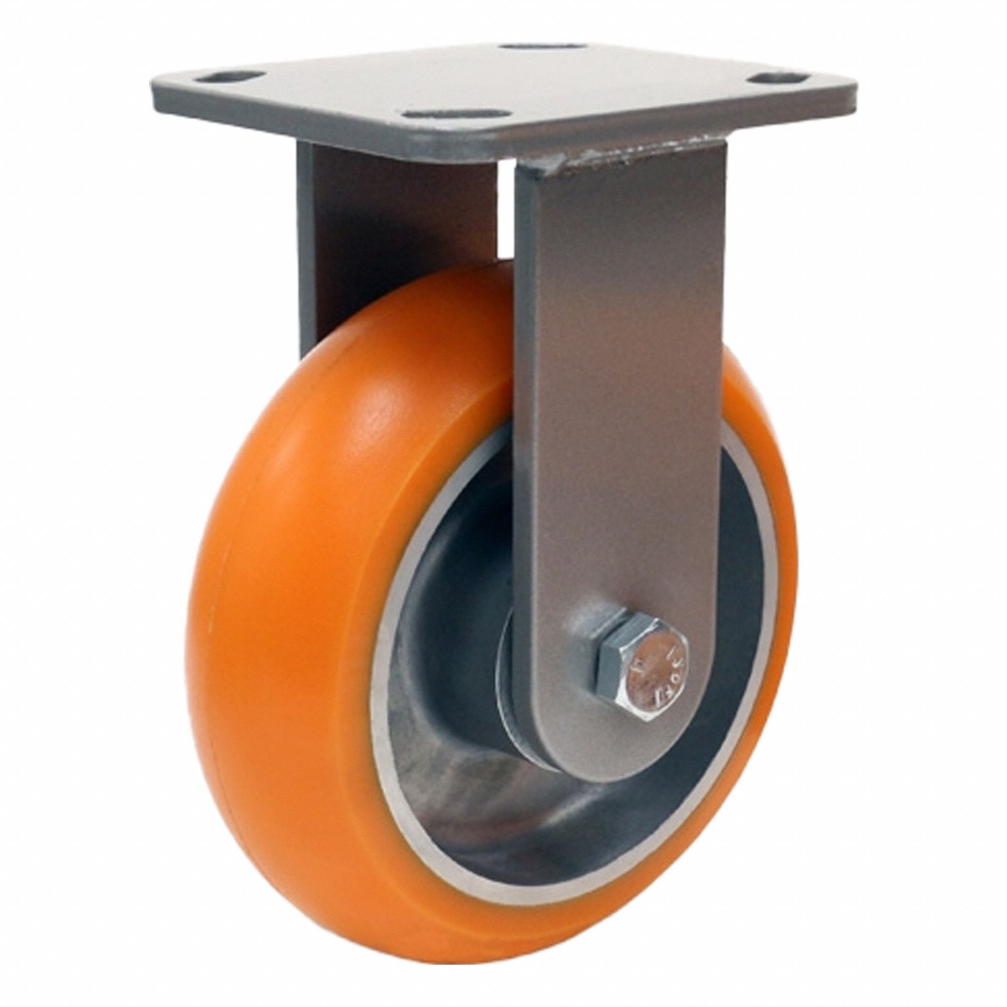 Plate Caster, Steel, Rigid