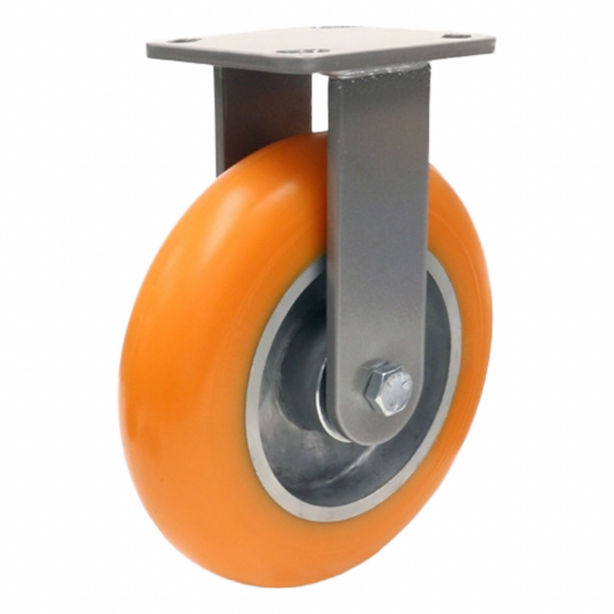 Plate Caster, Steel, Rigid