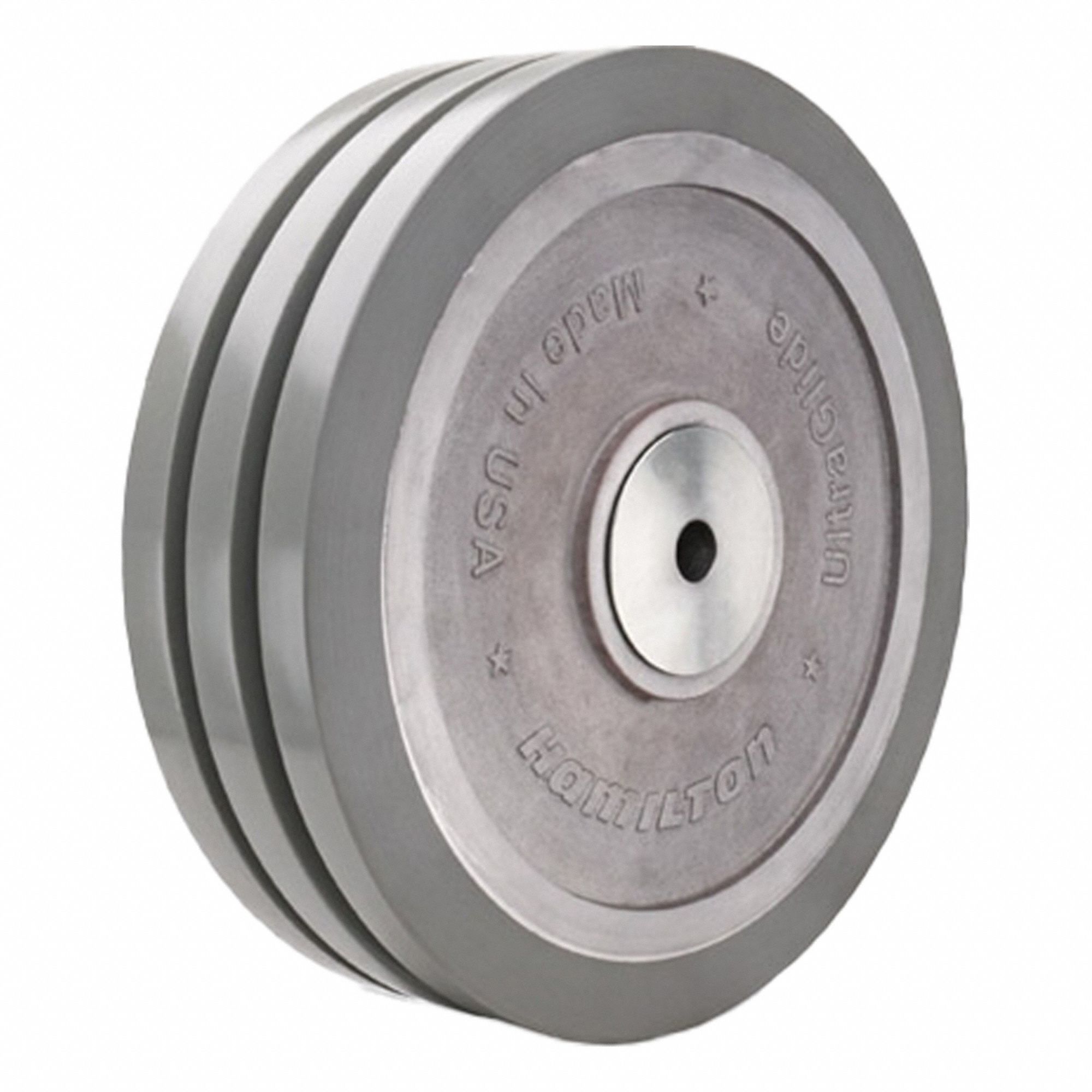 Caster Wheel: 12 in Wheel Dia., 3 in Wheel Wd, Polyurethane, 5, 000 lb Load Rating, Aluminum