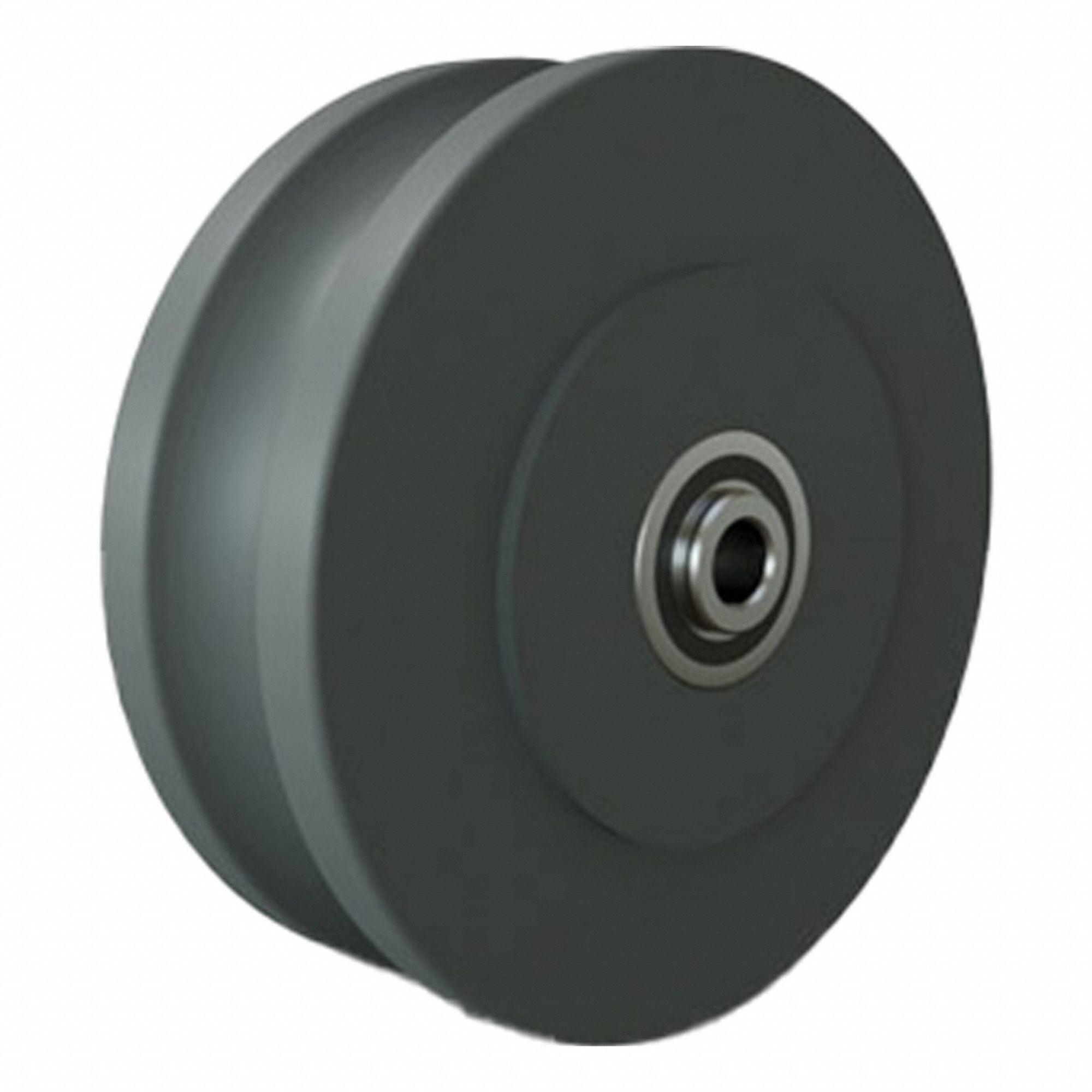 Track Wheel: 6 in Wheel Dia., 2 in Wheel Wd, 1, 275 lb Load Capacity, 1/2 in For Axle Size