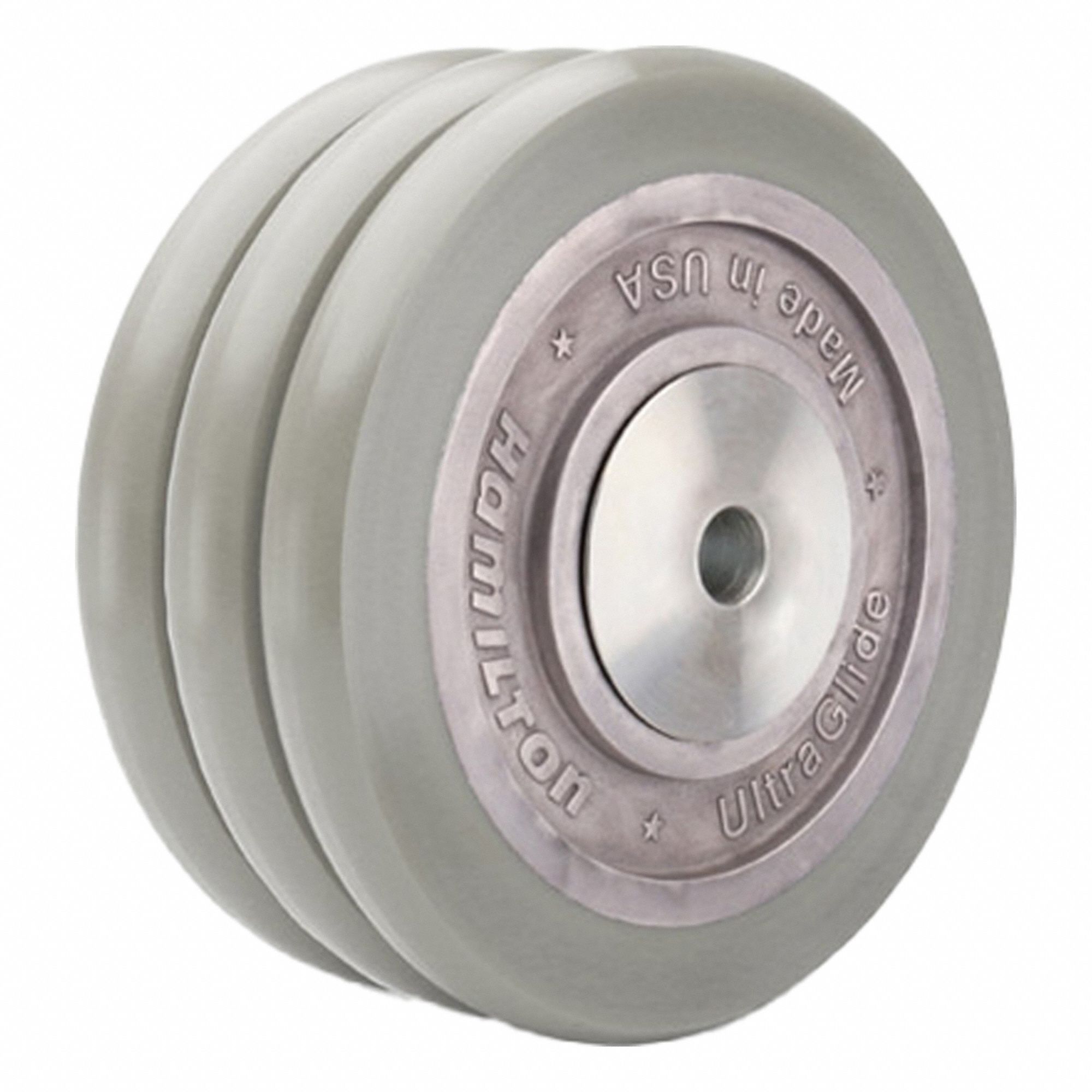Caster Wheel: 8 in Wheel Dia., 3 in Wheel Wd, Polyurethane, 4, 000 lb Load Rating, Aluminum