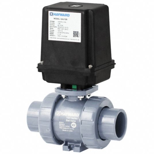 HAYWARD FLOW CONTROL, 2 in Pipe Size, Full, Actuated Ball Valve ...